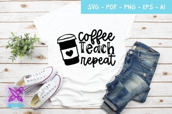 Coffee Teach Repeat: A Designer’s Take on This Teacher SVG for Embroidery