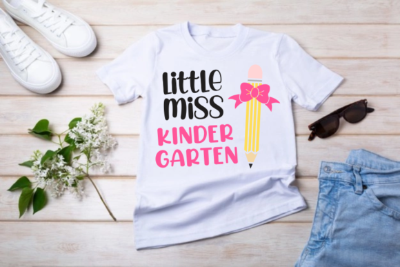 Little Miss Kindergarten SVG for Real Embroidery Use