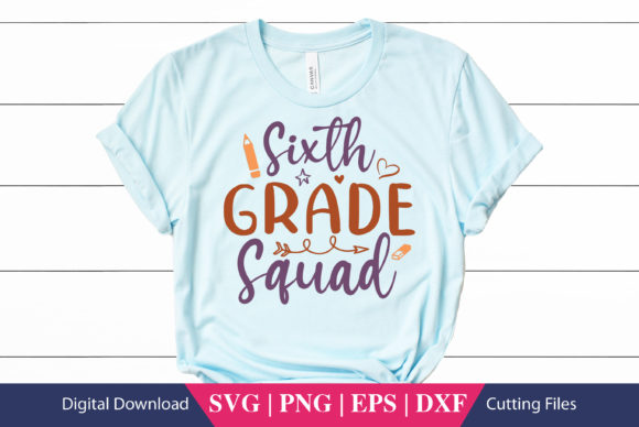 Sixth Grade Squad School SVG Cut File Review