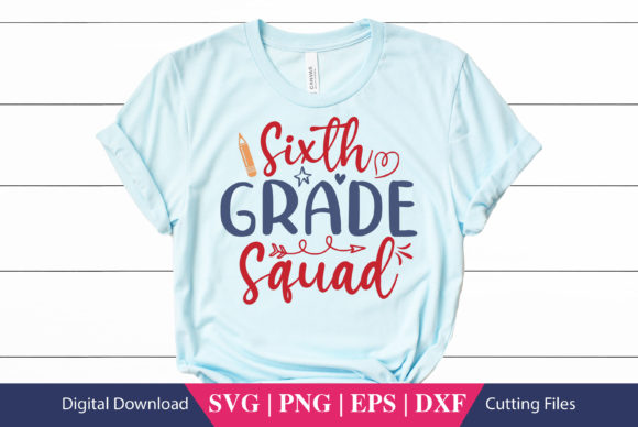 Sixth Grade Squad School SVG File Review